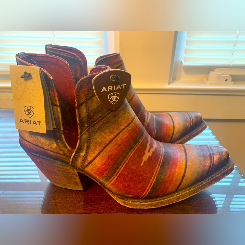 Ariat Multicolor Striped Ankle Boots